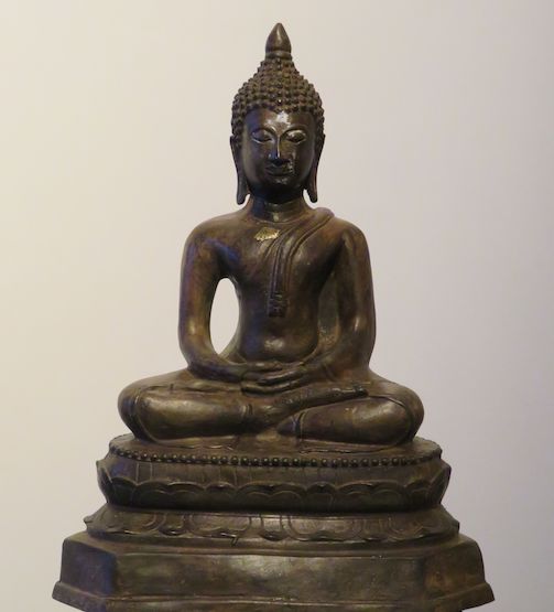 protest Een computer gebruiken Het apparaat Bronzen Boeddha beelden